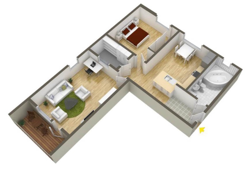37 diseños de casa en planos 3d con dos dormitorios arkihome