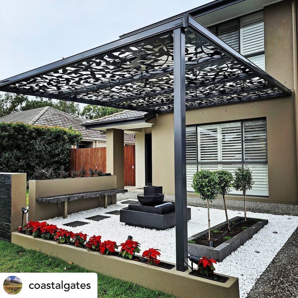 +20 pérgolas hechas de metal cortadas con laser - Arkihome