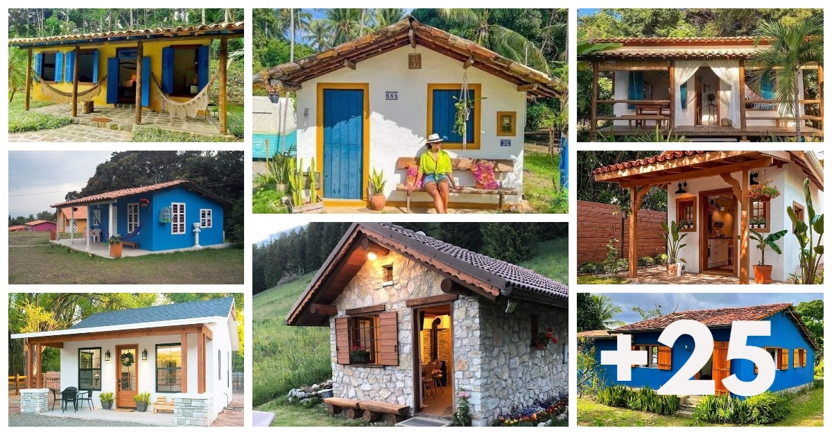 25 casas de campo pequeñas, simples, famosas, coloridas - Arkihome