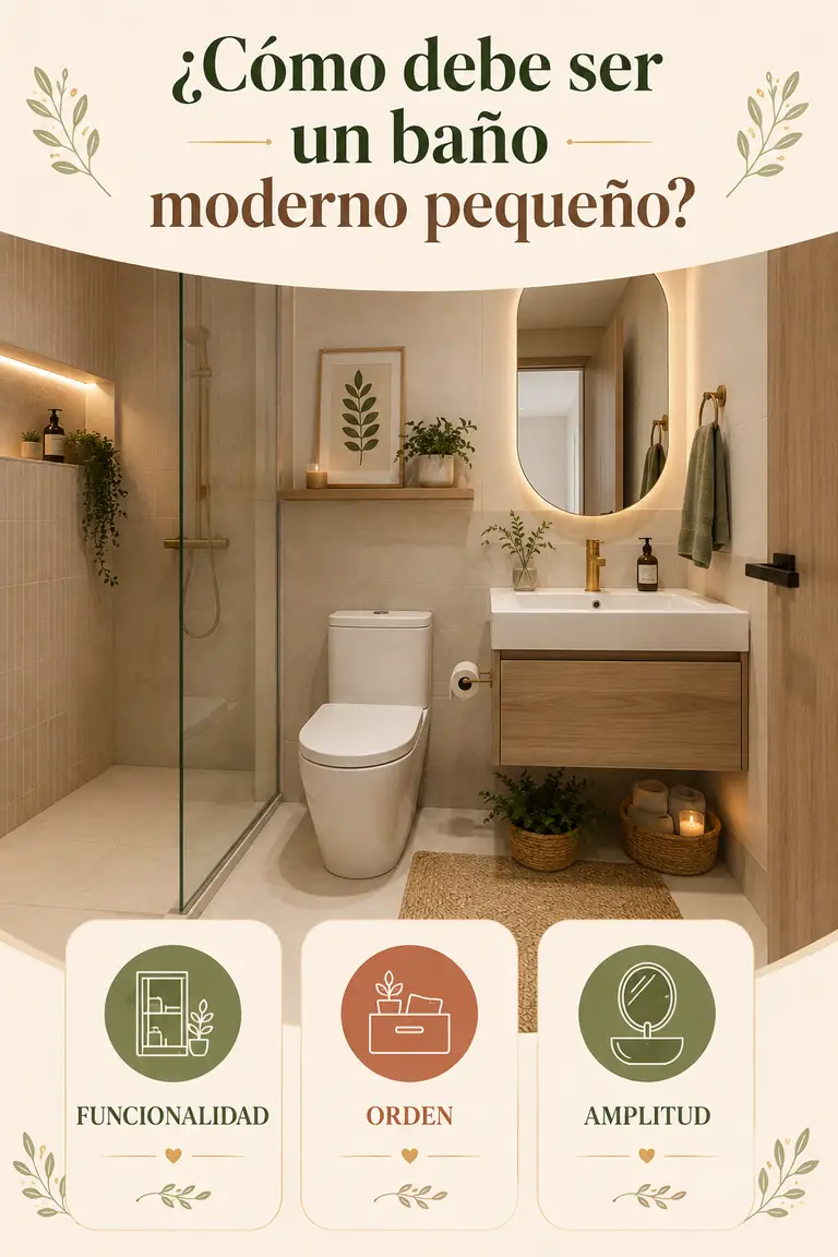¿Cómo debe ser un baño moderno pequeño?