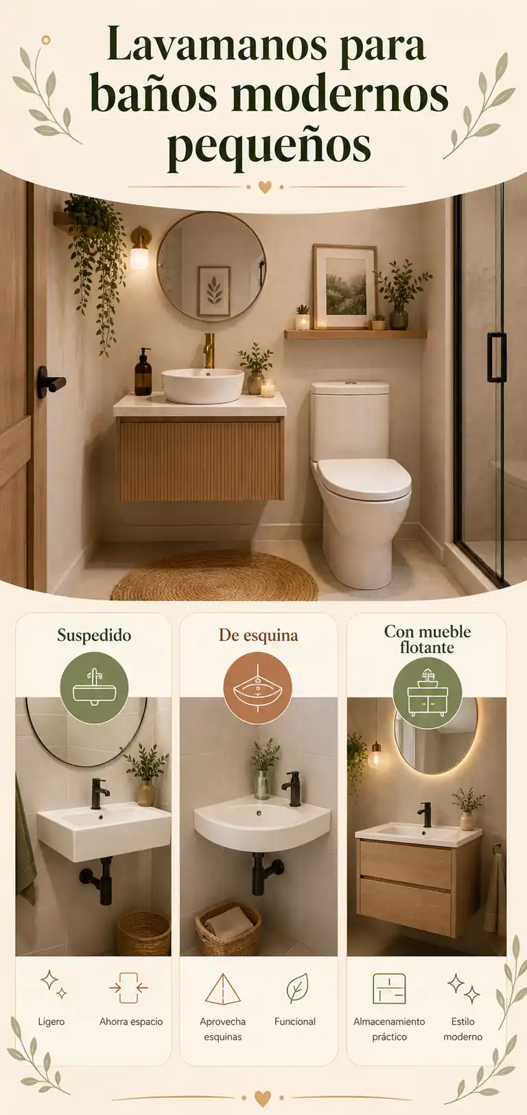 Lavamanos para baños modernos pequeños