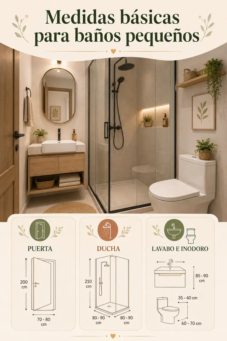 Medidas básicas para baños pequeños