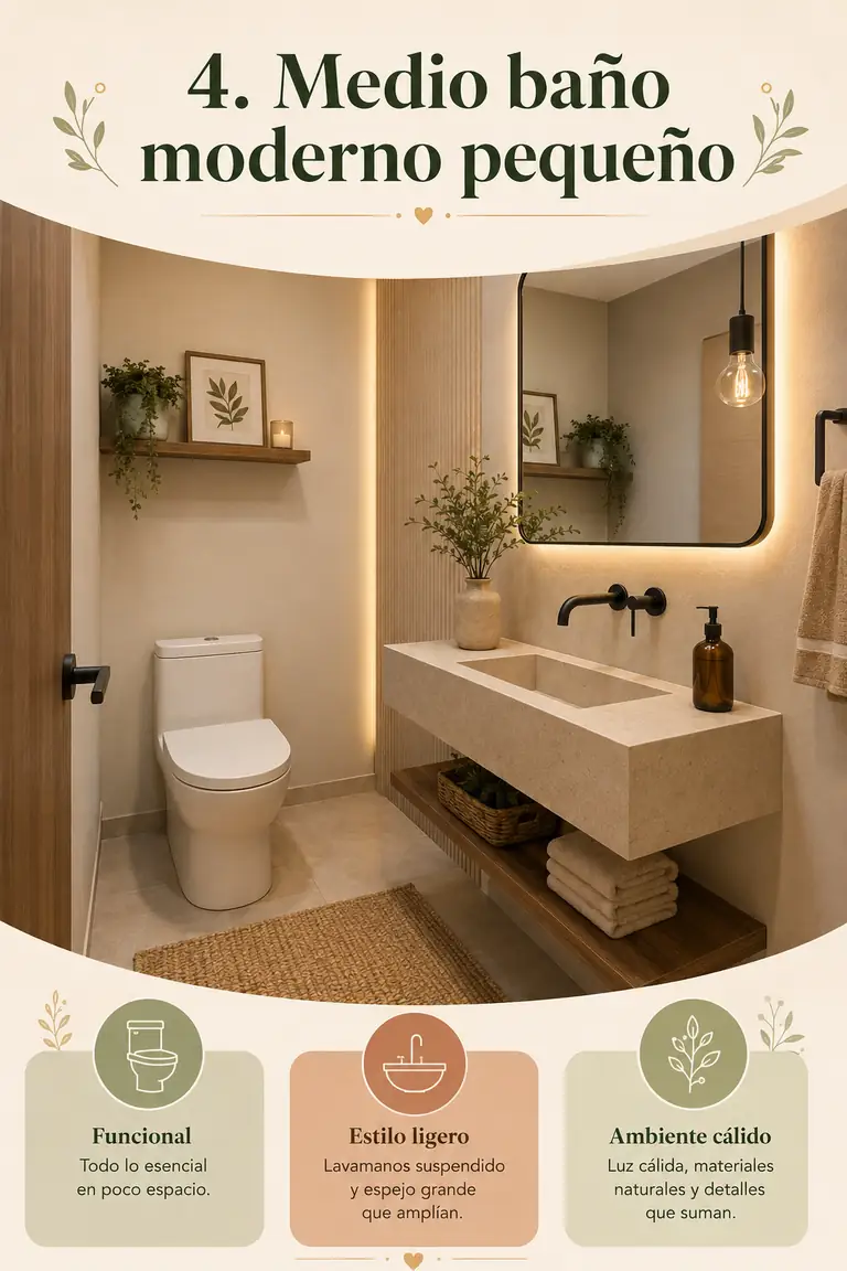 4. Medio baño moderno pequeño