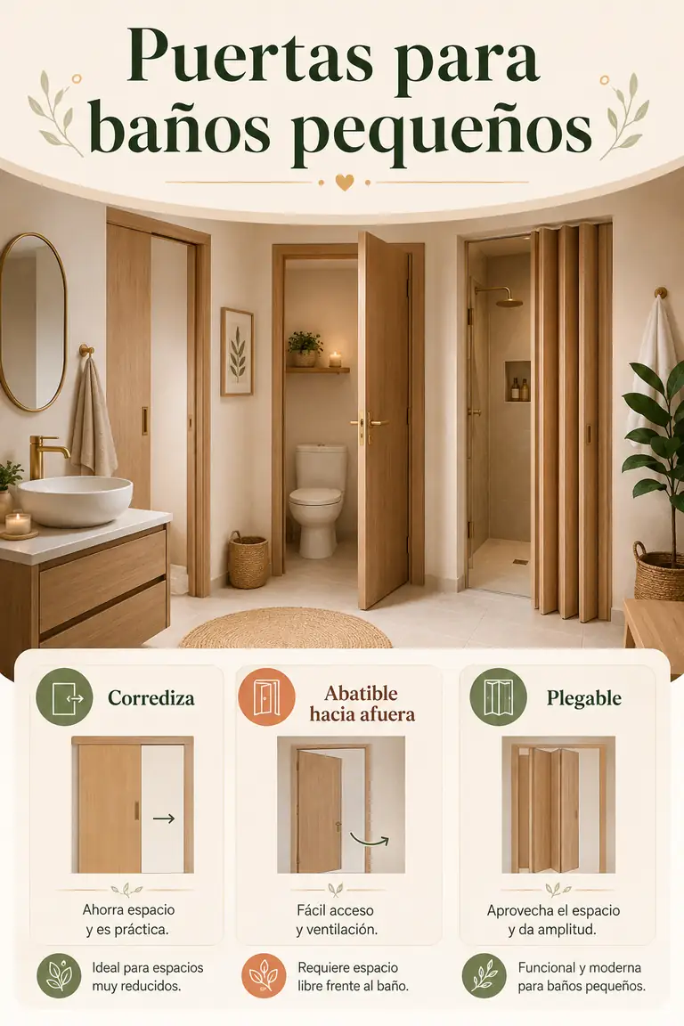 Puertas para baños pequeños