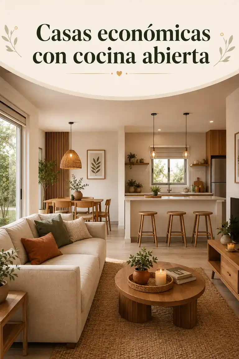 Casas económicas con cocina abierta