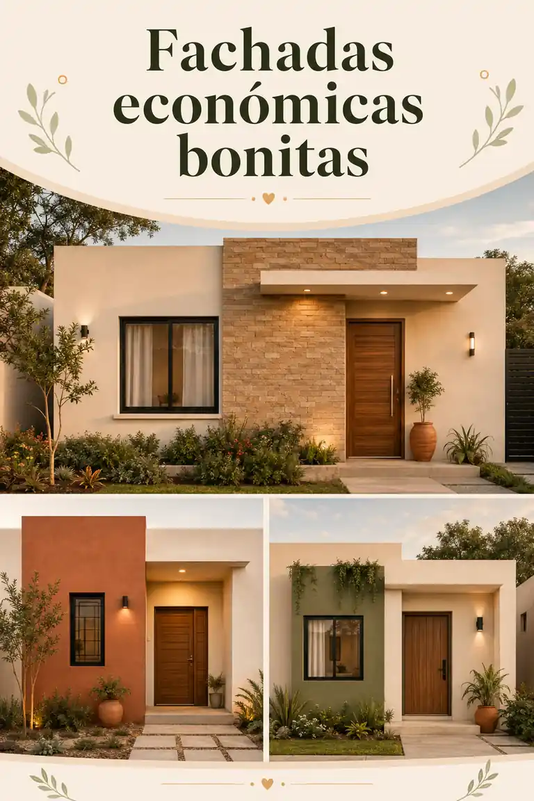 Fachadas económicas bonitas