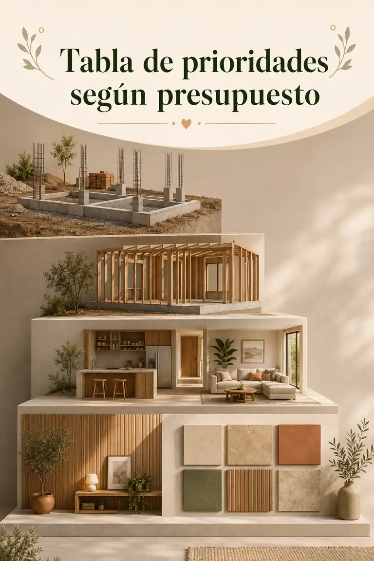 Tabla de prioridades según presupuesto