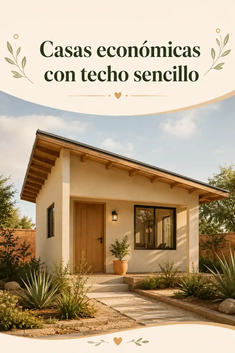 Casas económicas con techo sencillo