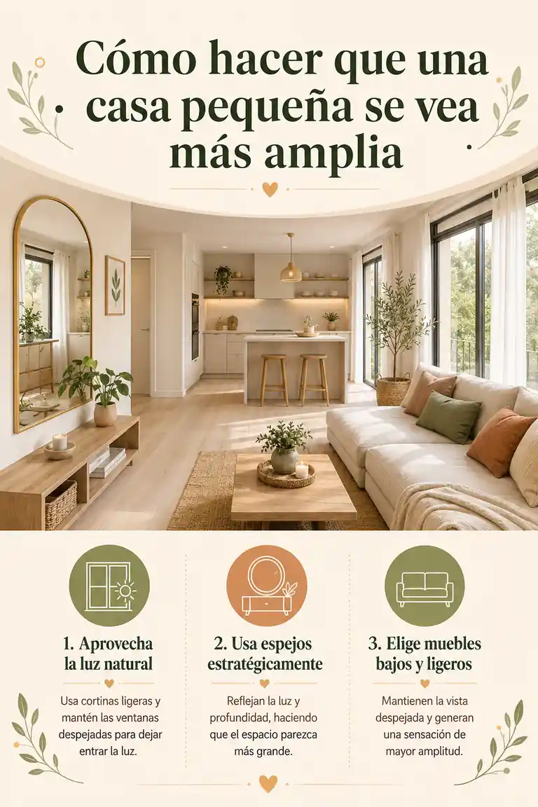 Cómo hacer que una casa pequeña se vea más amplia