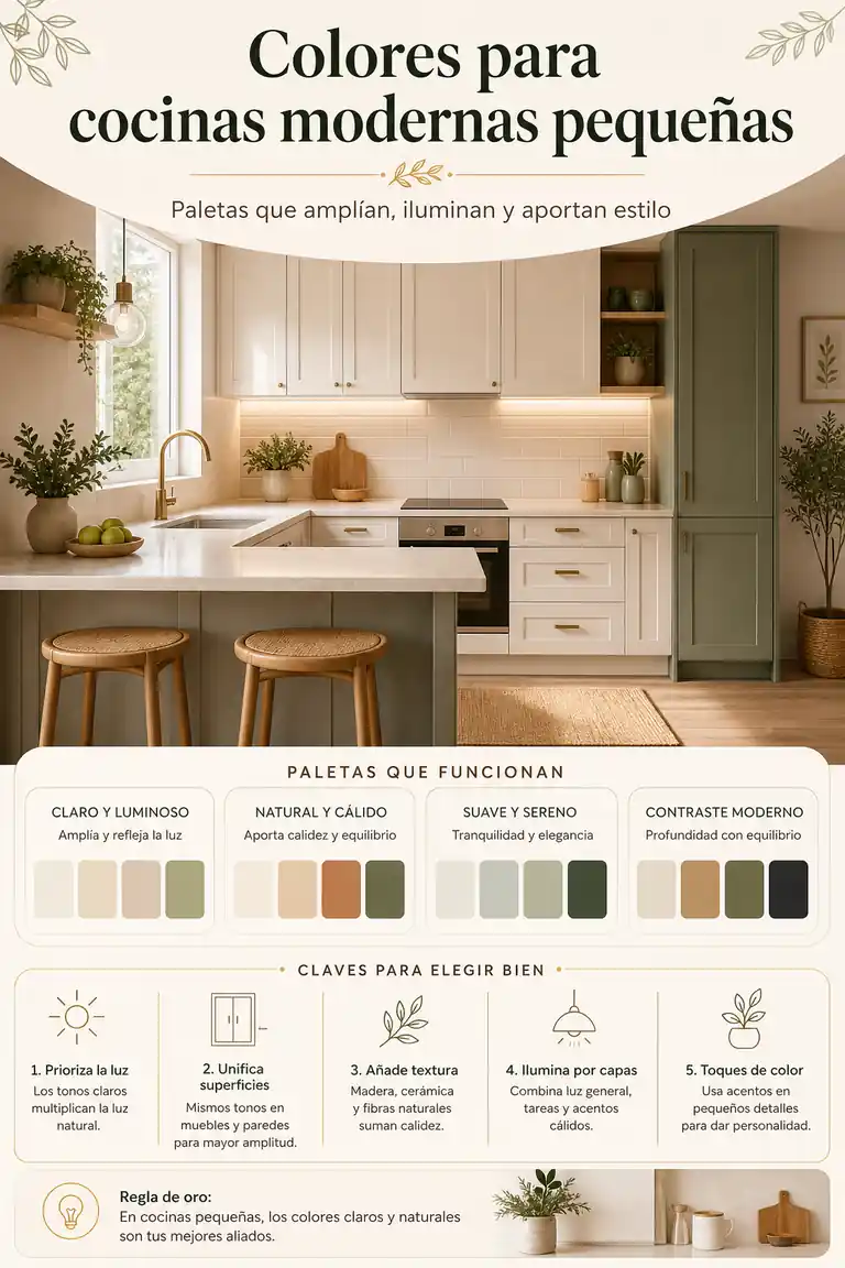 Colores para cocinas modernas pequeñas
