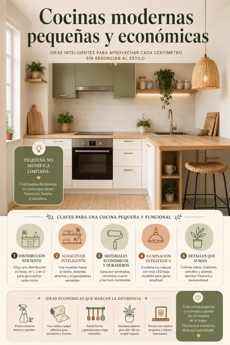 Cocinas modernas pequeñas y económicas