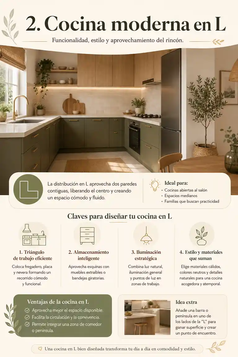 2. Cocina moderna en L