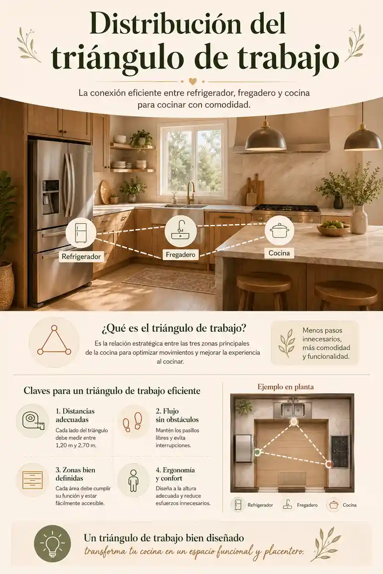 Distribución del triángulo de trabajo