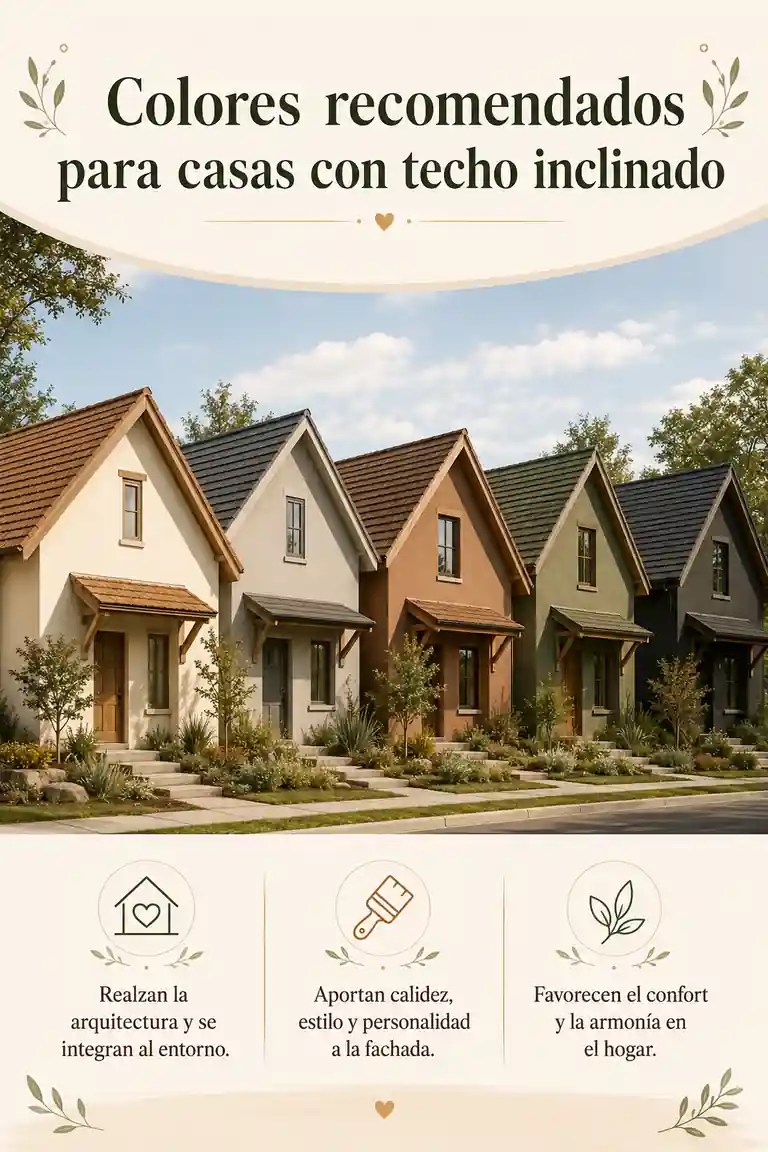 Colores recomendados para casas con techo inclinado