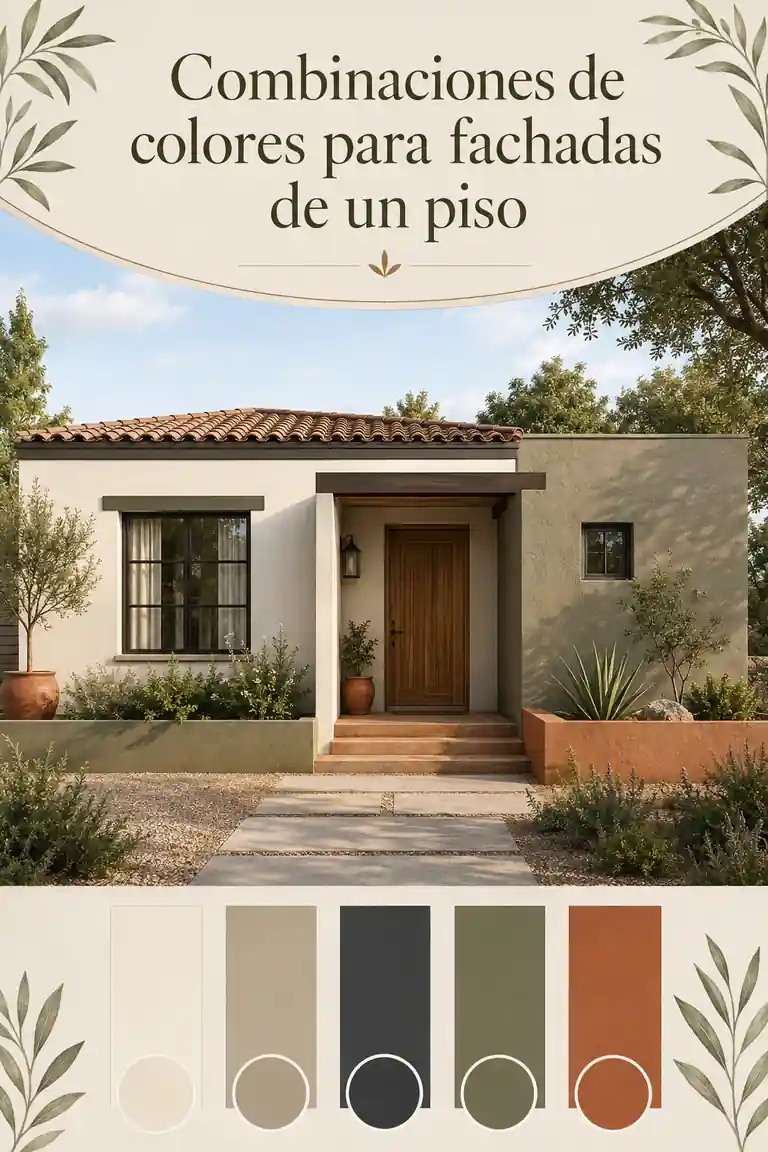 Combinaciones de colores para fachadas de un piso