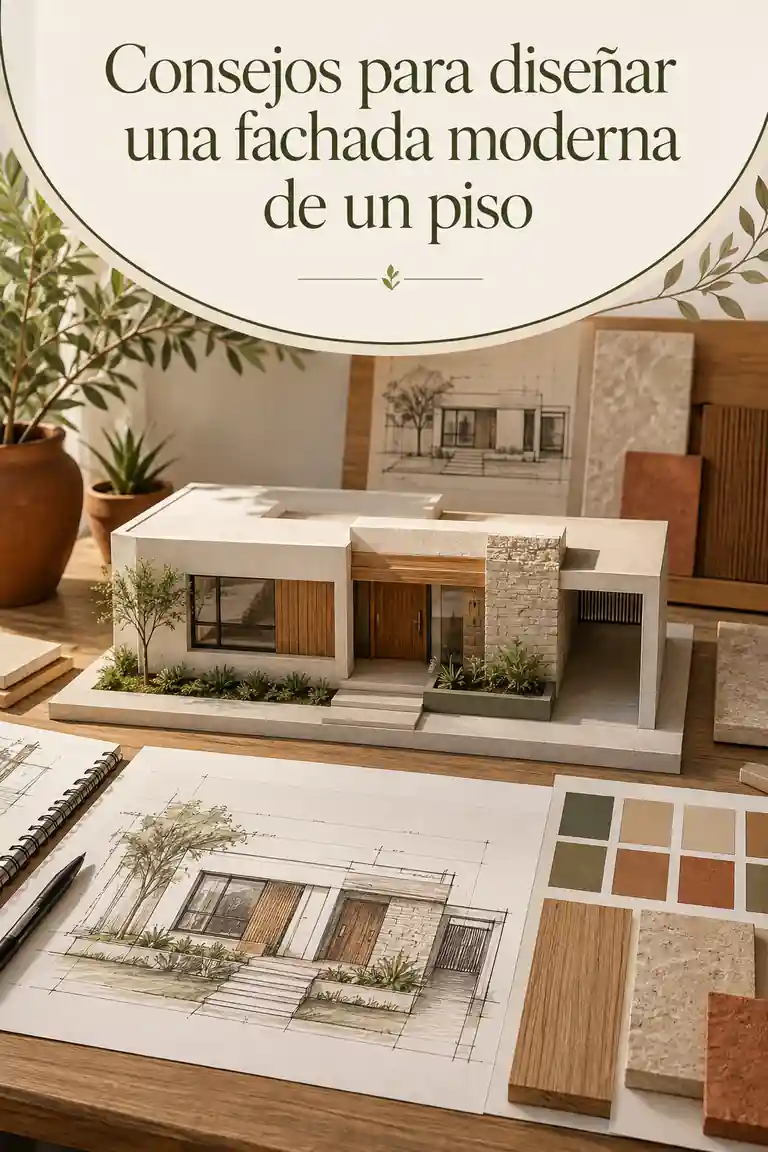 Consejos para diseñar una fachada moderna de un piso