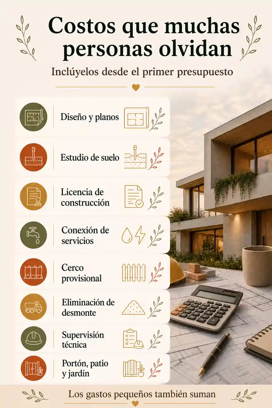 Costos de construcción que muchas personas olvidan