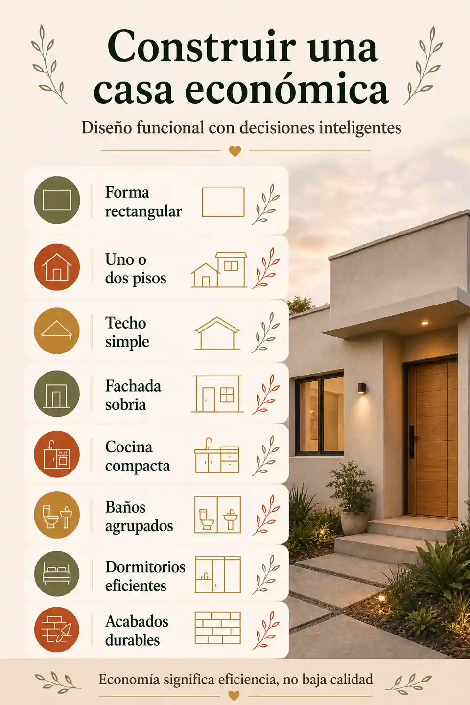 Costo de construir una casa económica