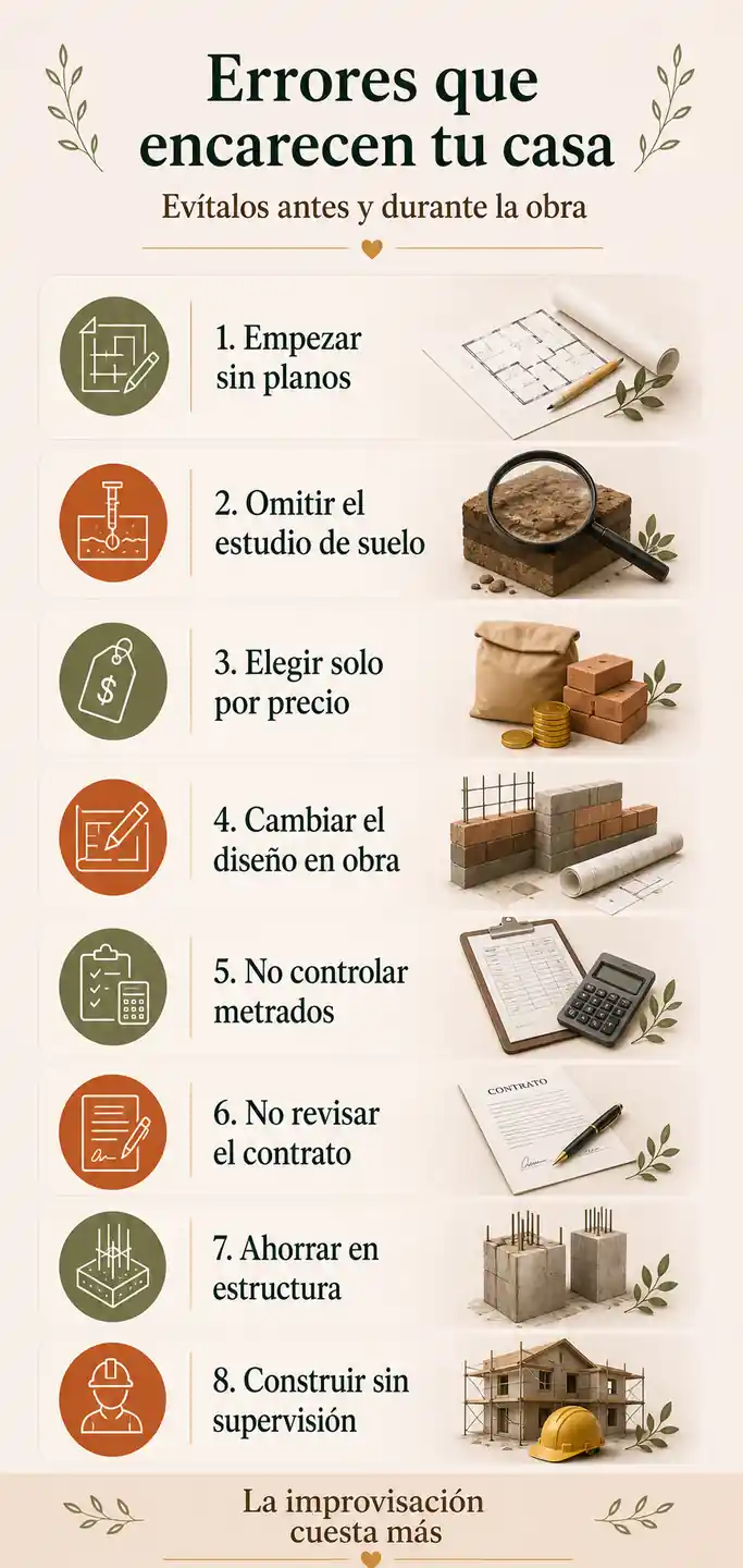 Errores que pueden encarecer la construcción de una casa