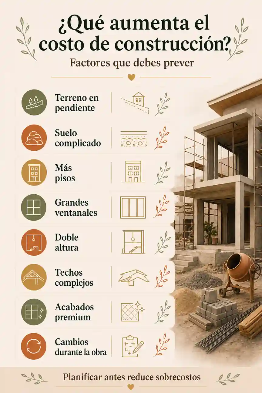 Factores que aumentan el costo de construcción