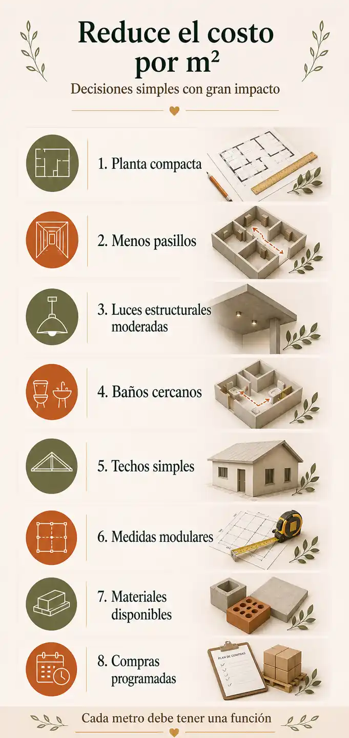 Consejos para reducir el costo por metro cuadrado
