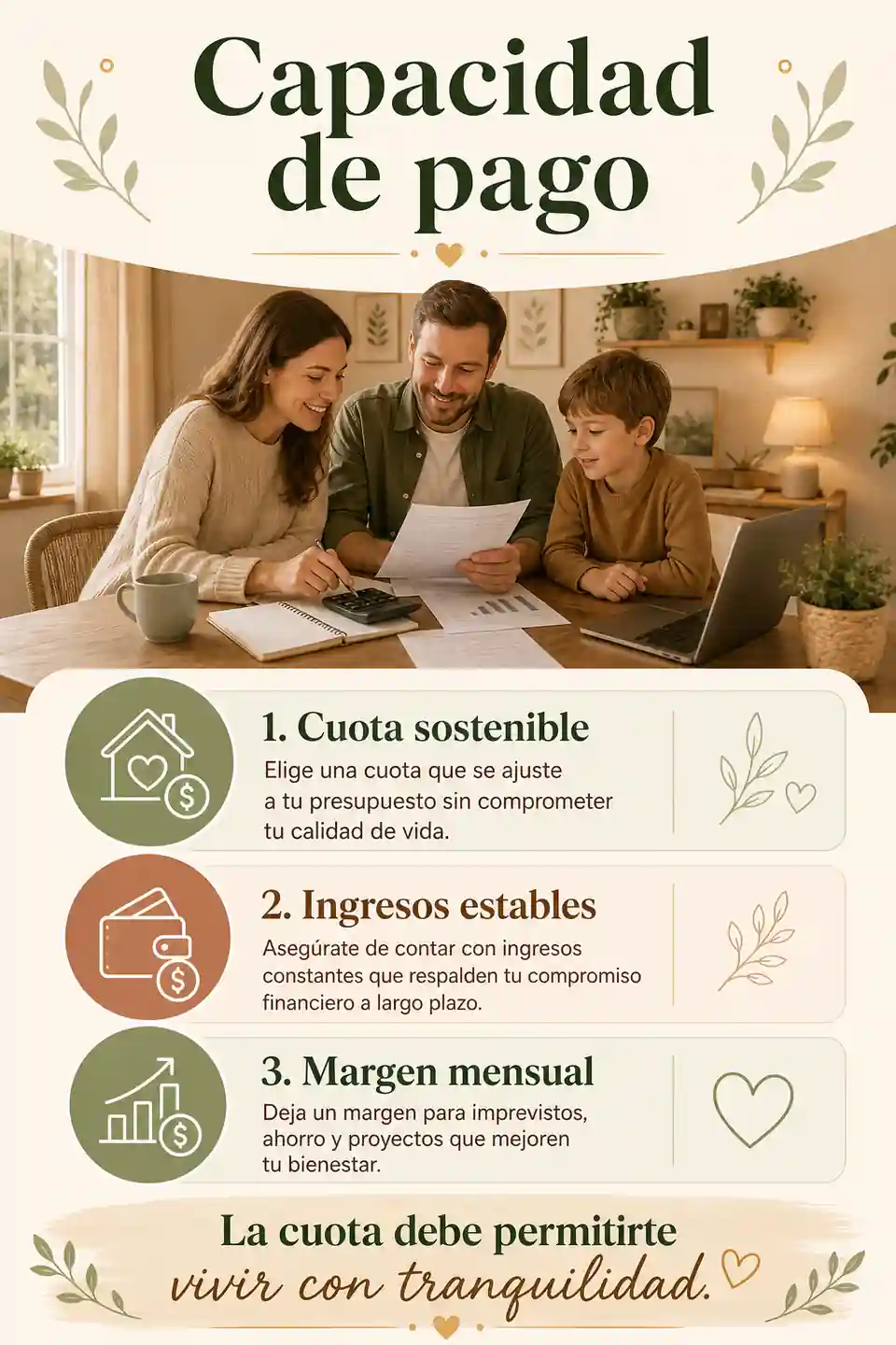 Capacidad de pago para un crédito de construcción