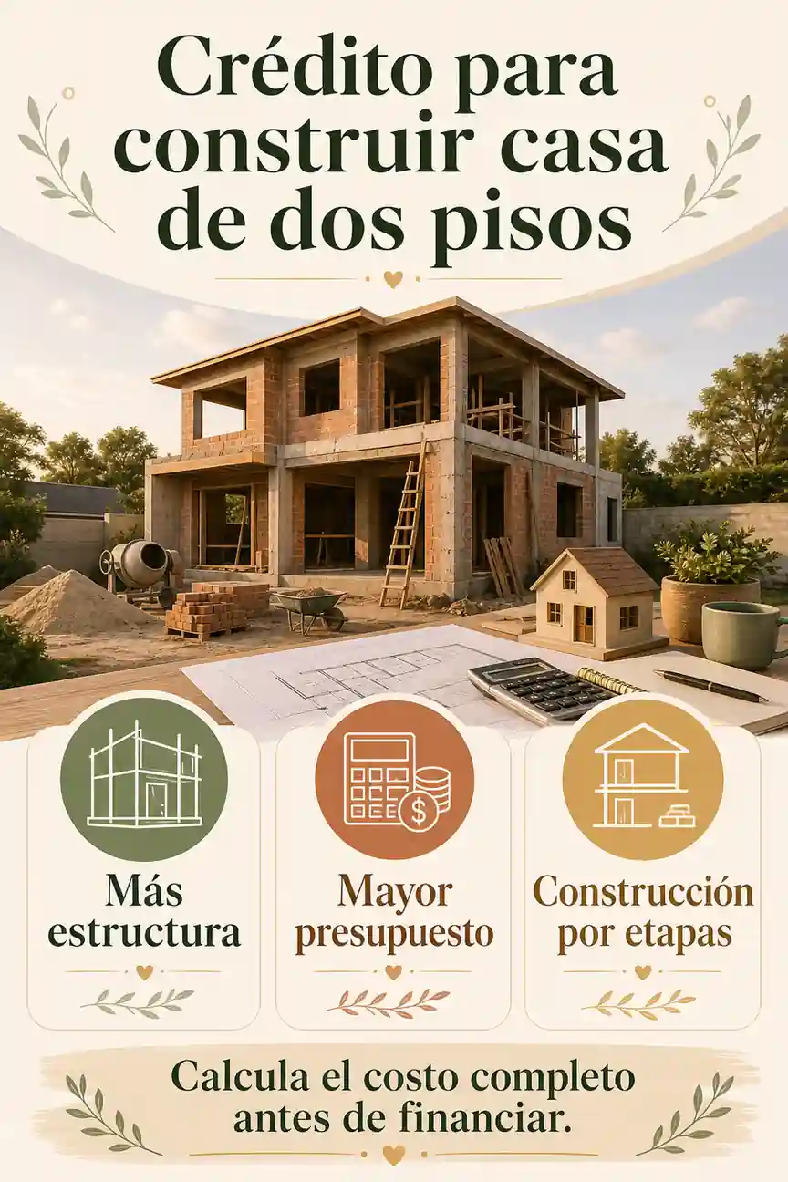 Crédito para construir una casa de dos pisos