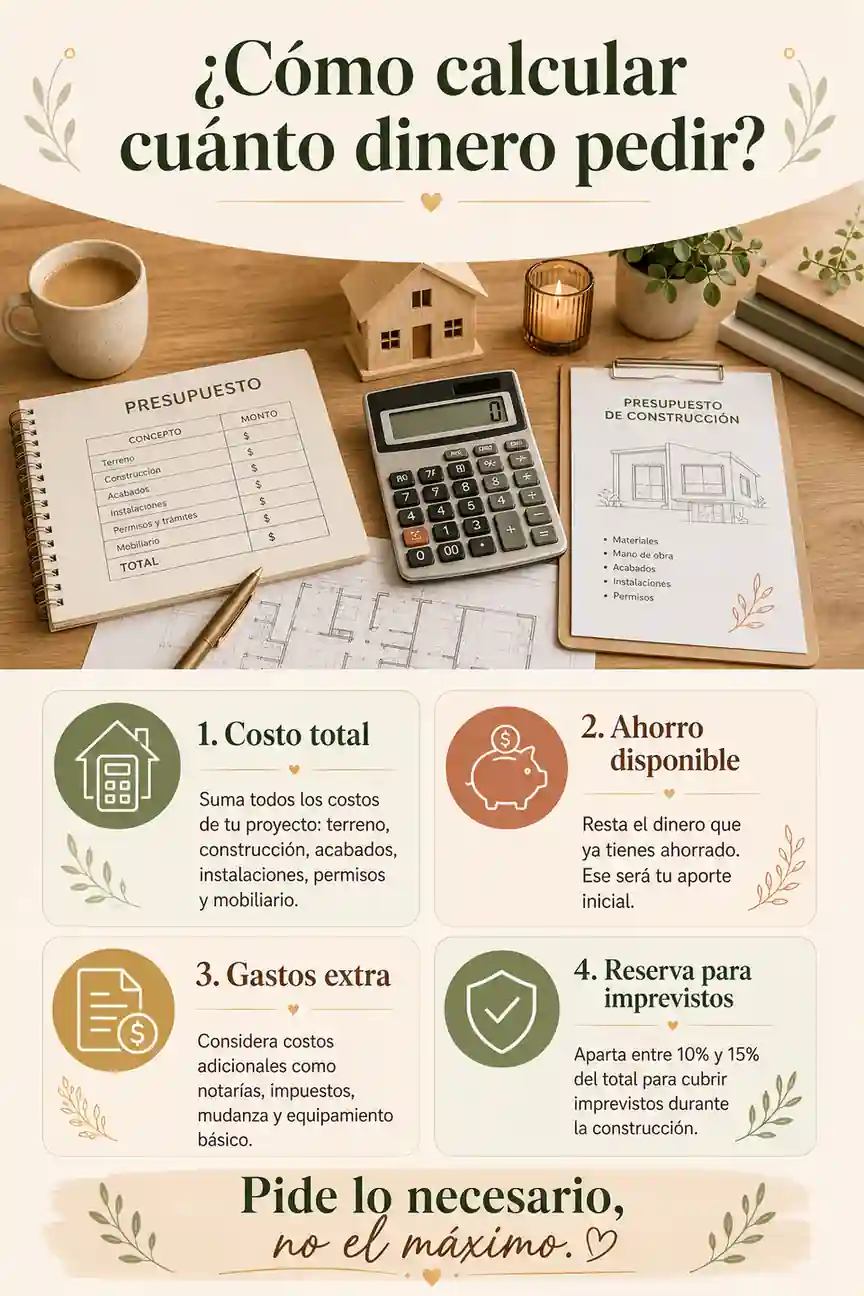Cómo calcular cuánto dinero pedir para construir