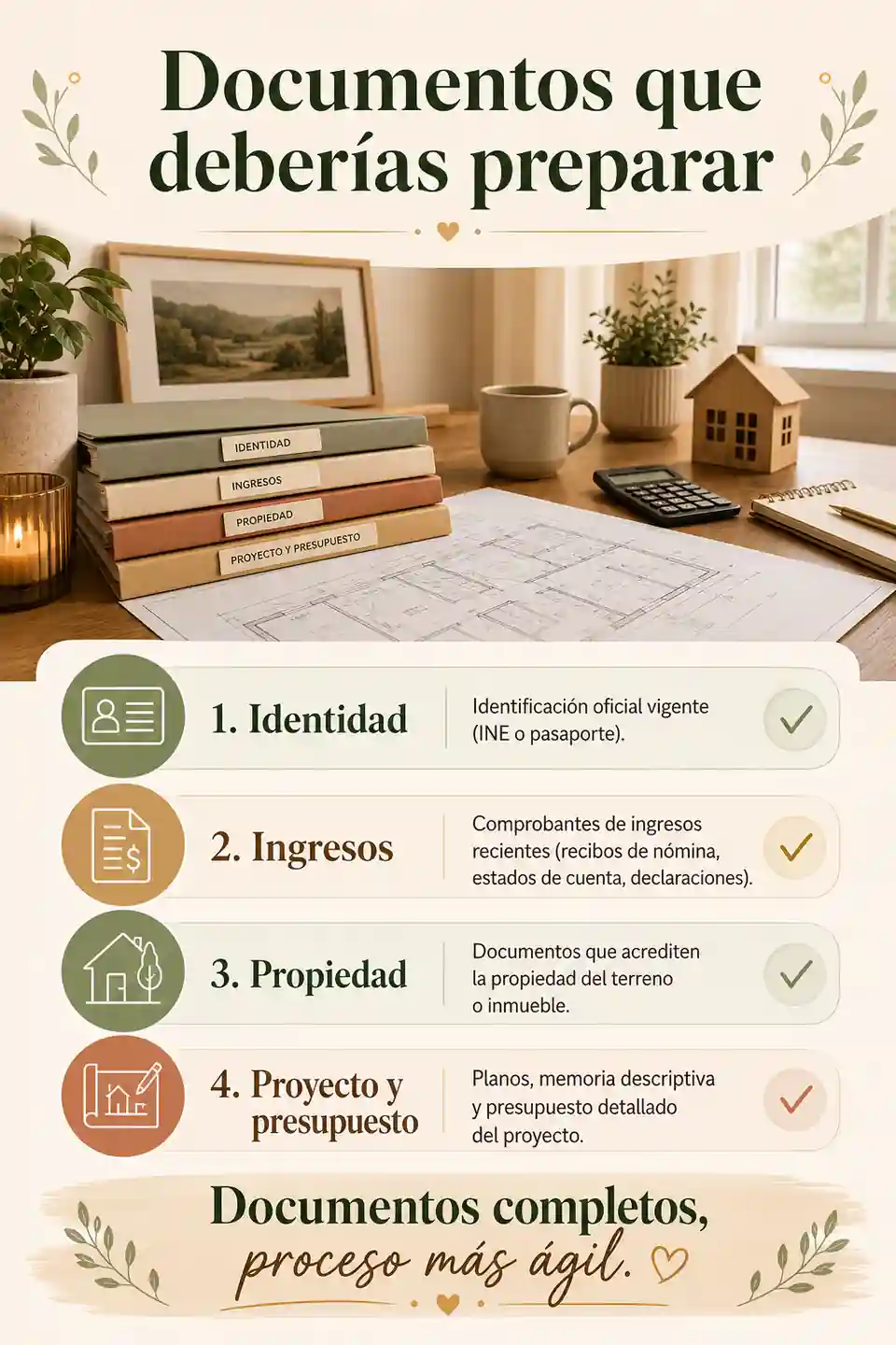 Documentos para solicitar un crédito de construcción