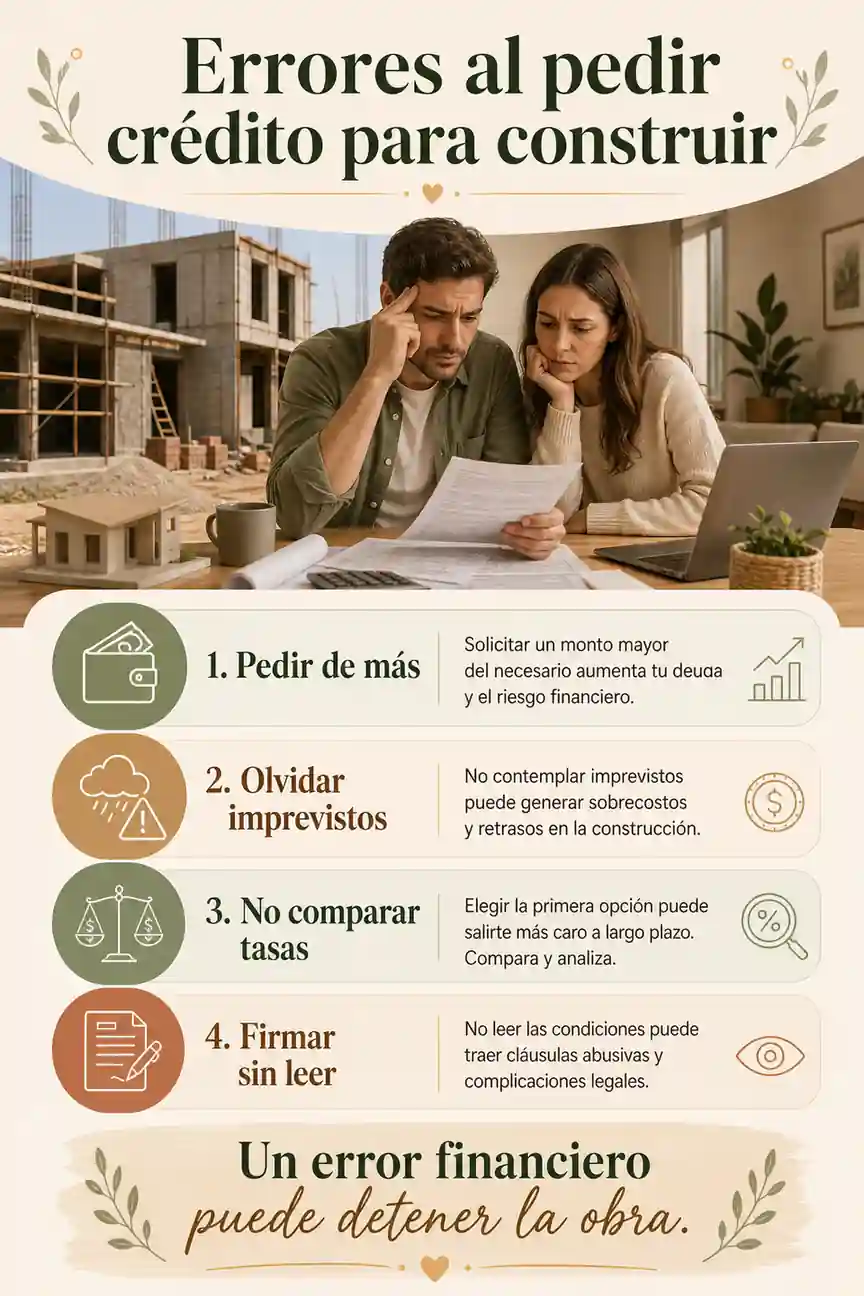 Errores al pedir un crédito para construir