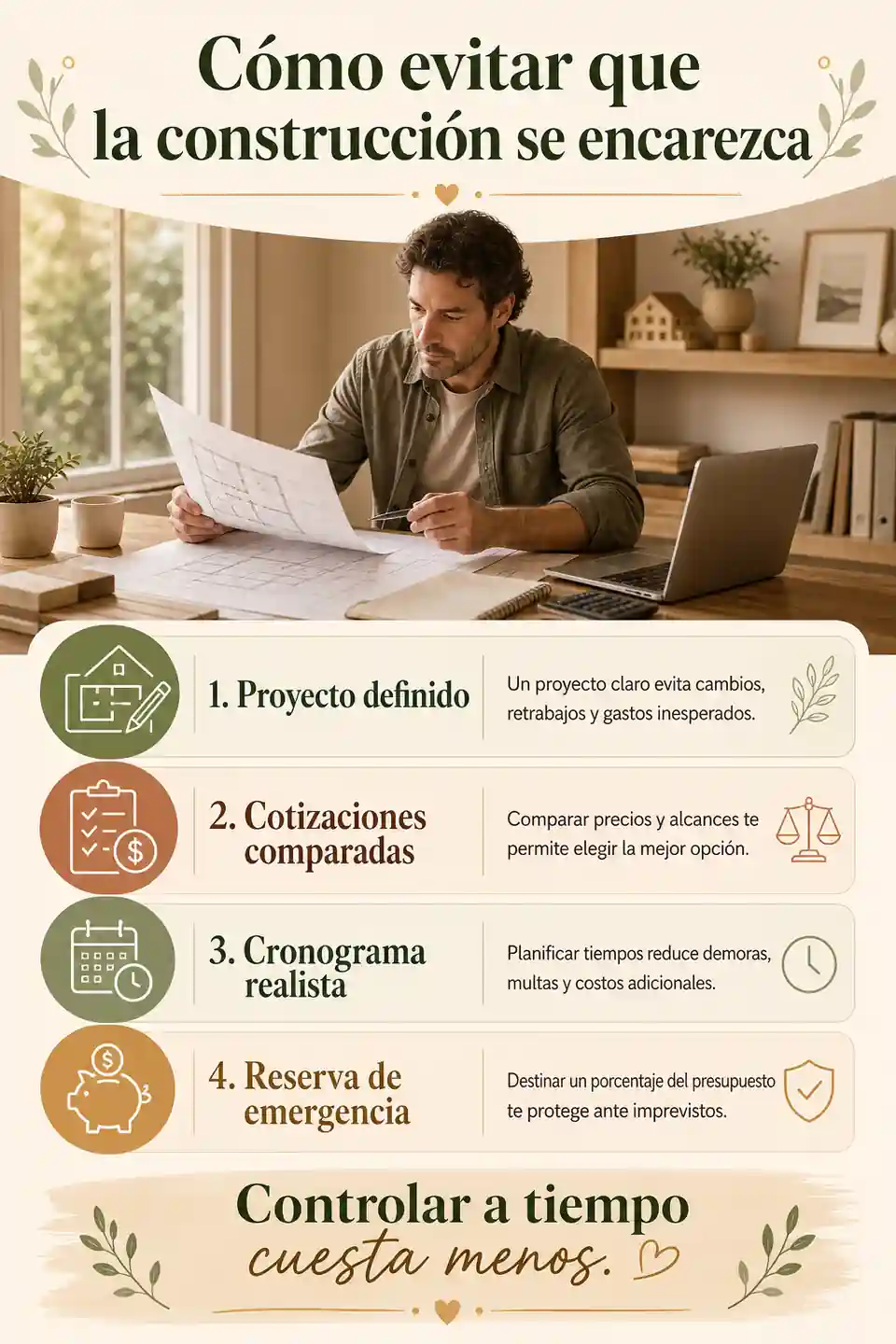Cómo evitar sobrecostos durante la construcción