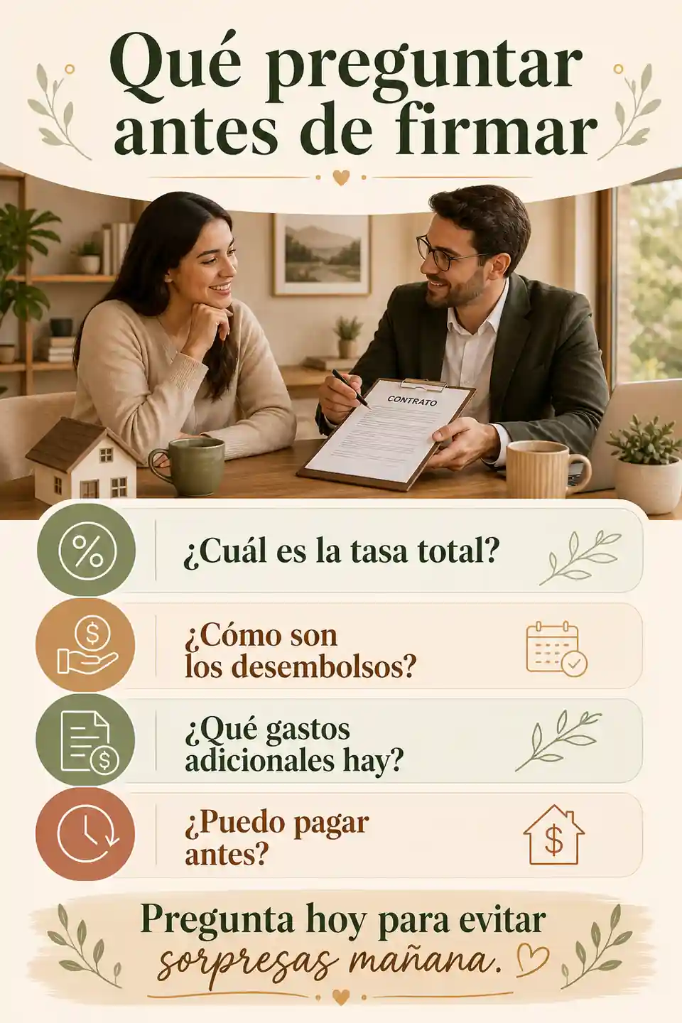 Preguntas antes de firmar un crédito de construcción