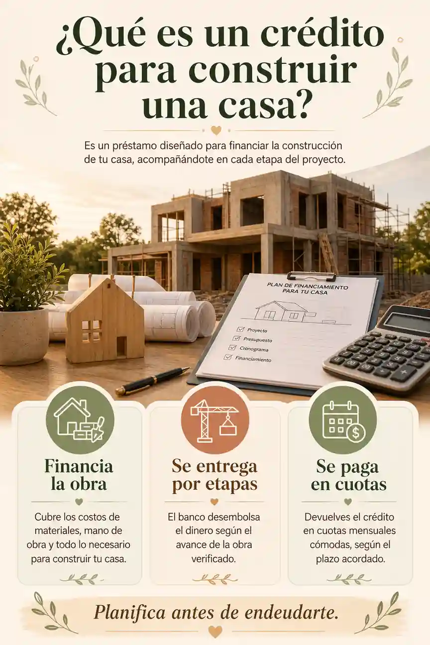 Qué es un crédito para construir una casa