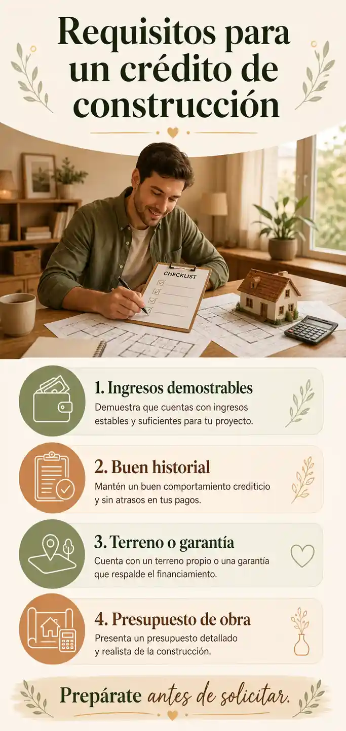 Requisitos para solicitar un crédito de construcción