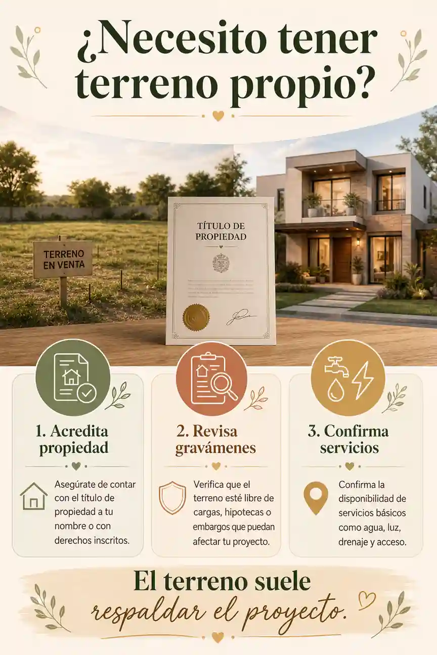 Requisitos del terreno para construir con crédito