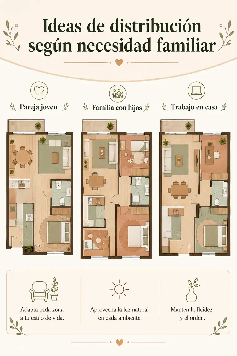 Ideas de distribución según necesidad familiar