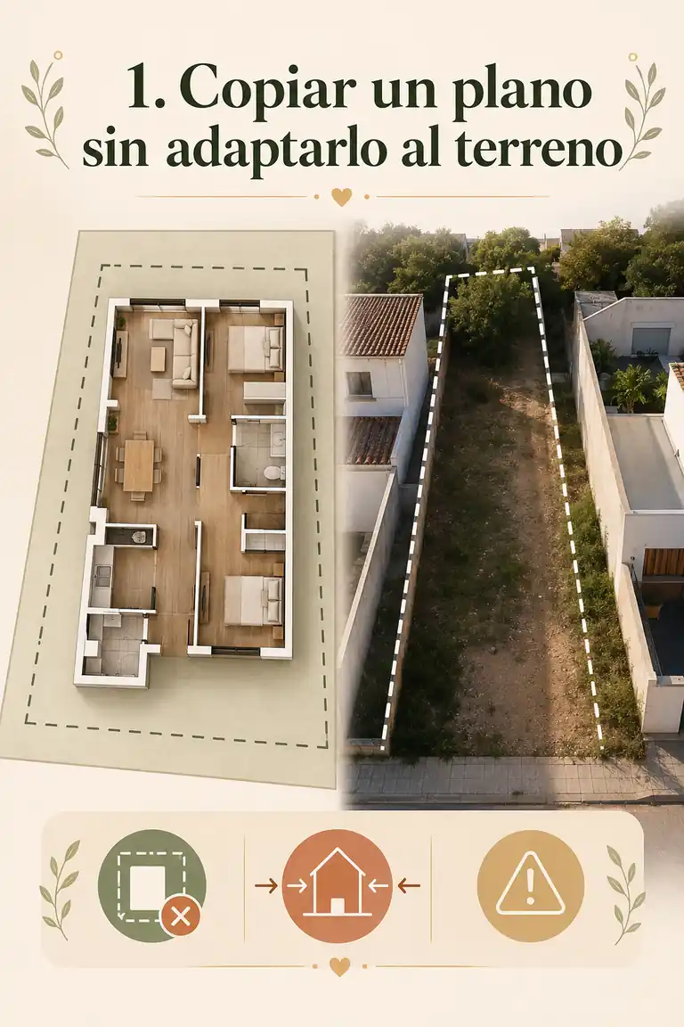 1. Copiar un plano sin adaptarlo al terreno