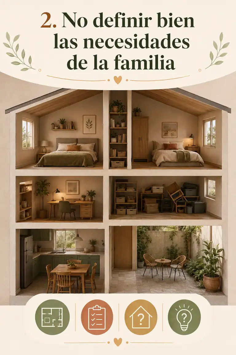 2. No definir bien las necesidades de la familia