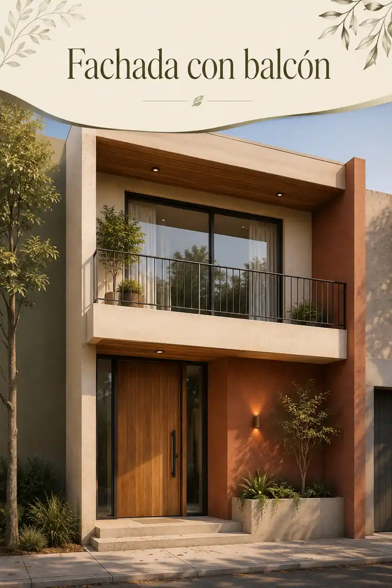 Fachada con balcón