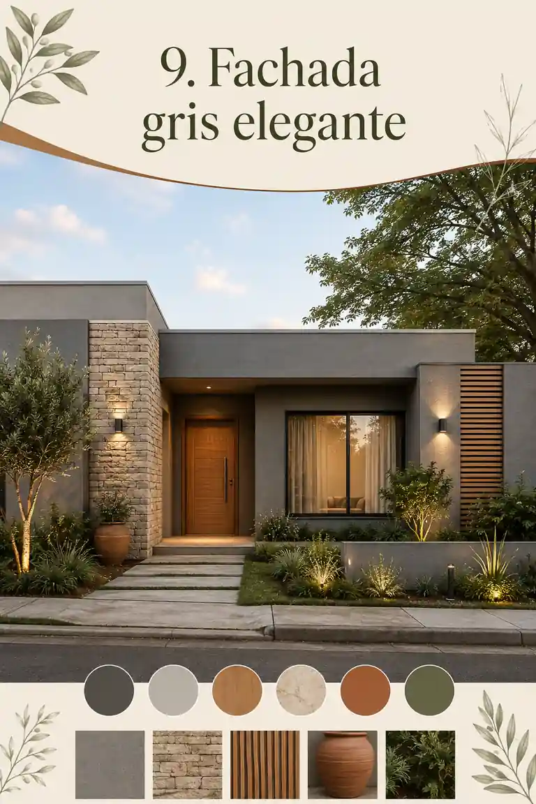 9. Fachada gris elegante
