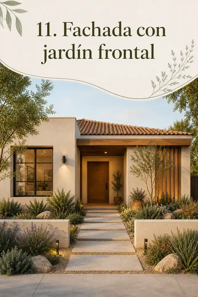 11. Fachada con jardín frontal