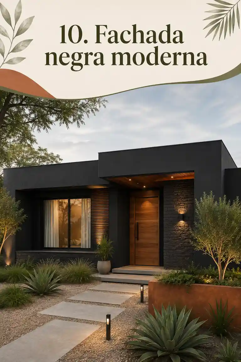 10. Fachada negra moderna