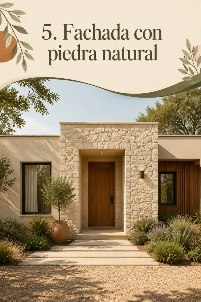 5. Fachada con piedra natural