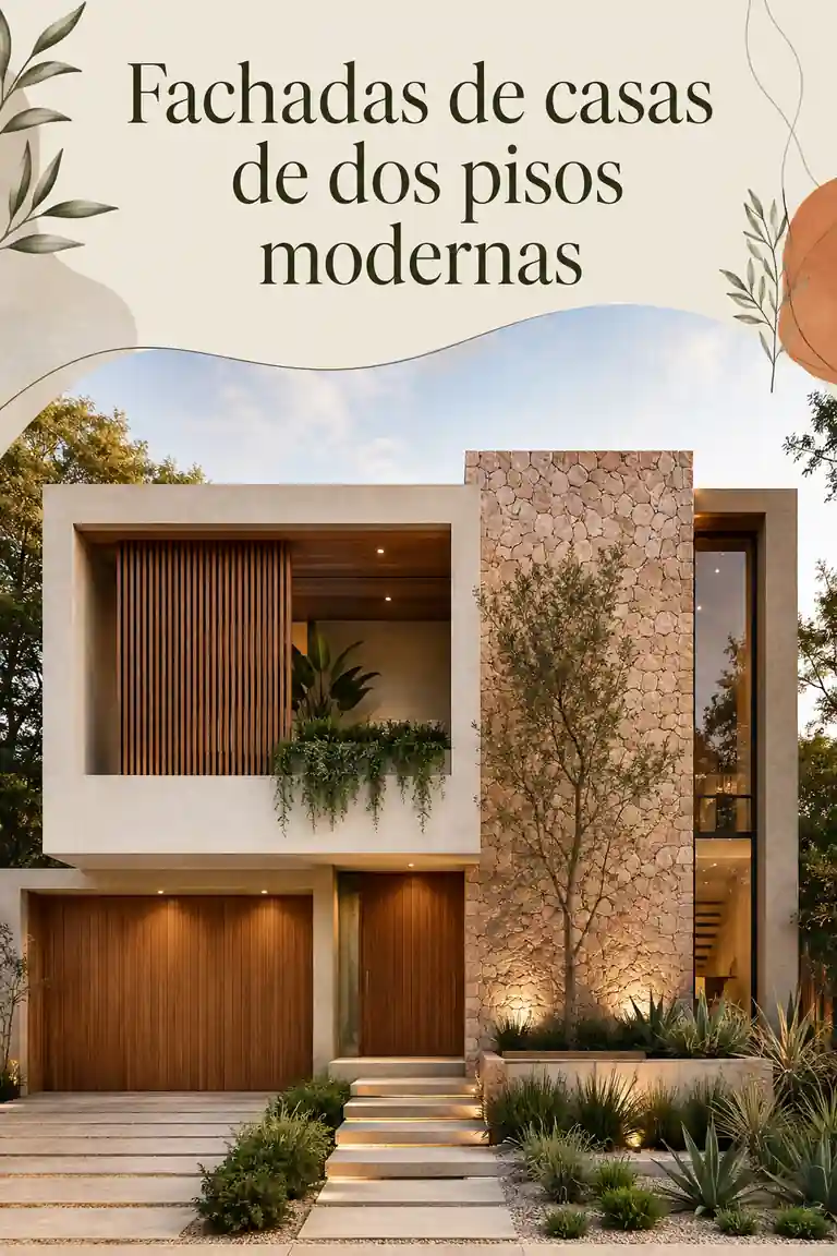 Fachadas de casas de dos pisos modernas