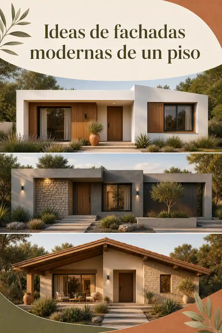 Ideas de fachadas modernas de un piso