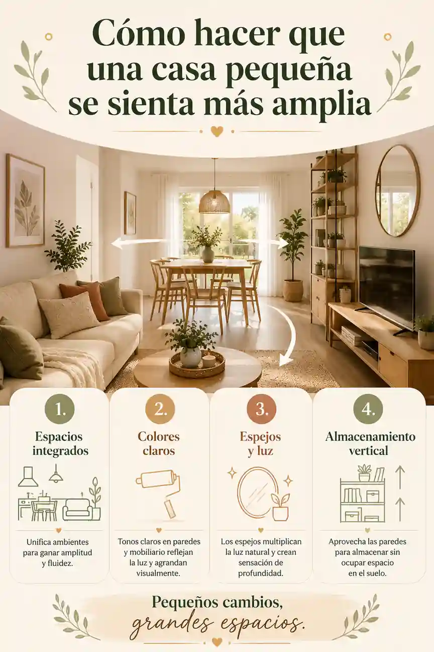 Cómo hacer que una casa pequeña se sienta más amplia