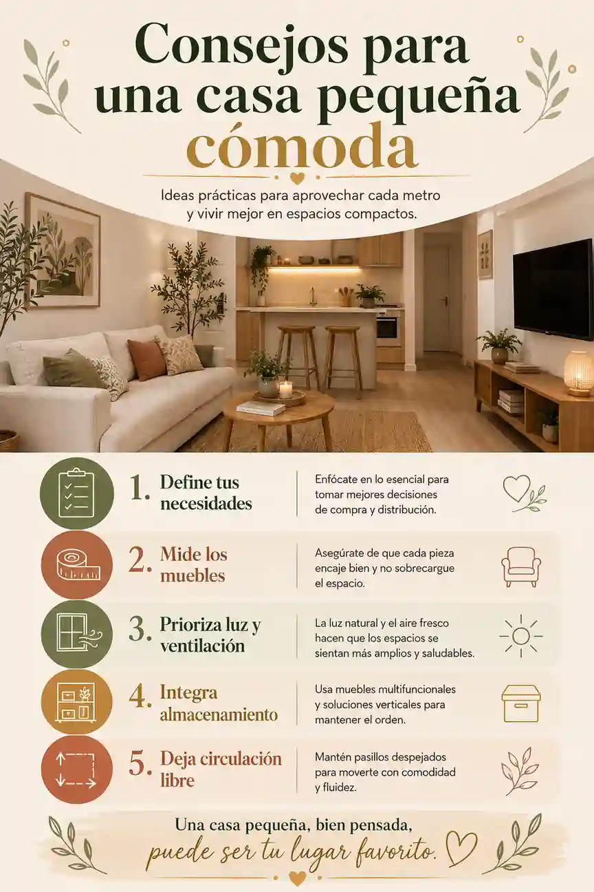 Consejos para diseñar una casa pequeña cómoda