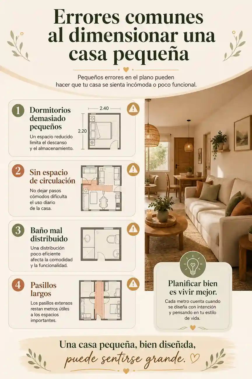 Errores comunes al dimensionar una casa pequeña