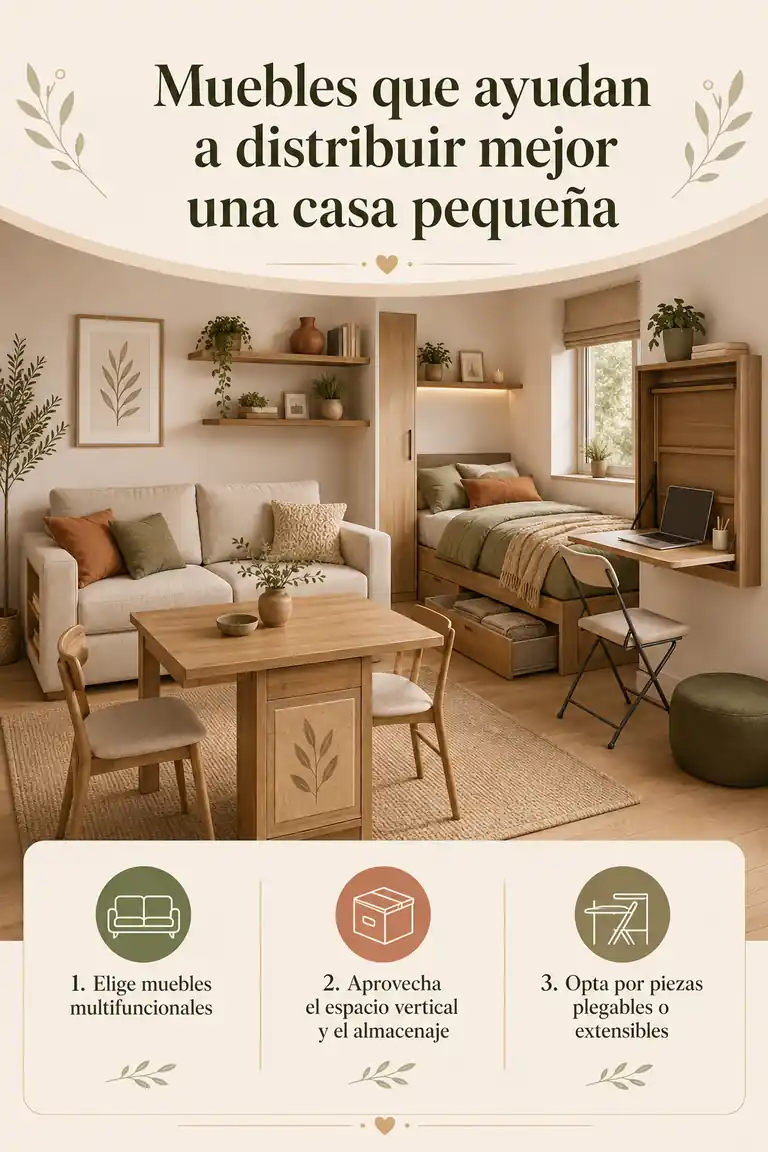 Muebles que ayudan a distribuir mejor una casa pequeña
