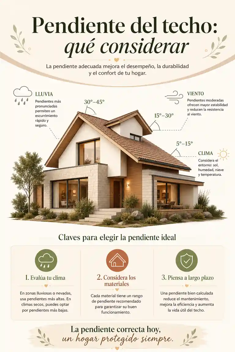 Pendiente del techo: qué considerar